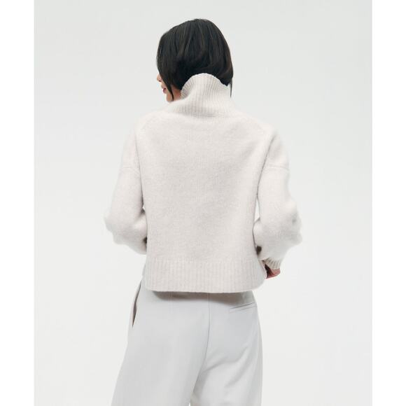 NAADAM Luxe Cashmere Oversized Turtleneck - L - Oatmeal - Picture 3 of 6